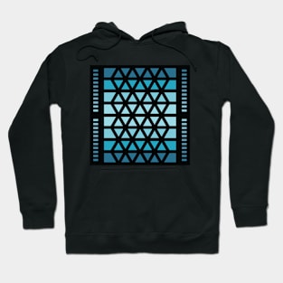 “Dimensional Lattice” - V.3 Blue - (Geometric Art) (Dimensions) - Doc Labs Hoodie